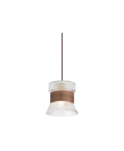 Подвесной светильник Possini Euro Design Carasco 7 1/2" Wide Wood and Gold