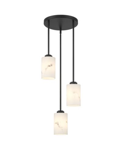 Подвесной светильник Possini Euro Design Stoker 12 1/2"W из искусственного алебастра