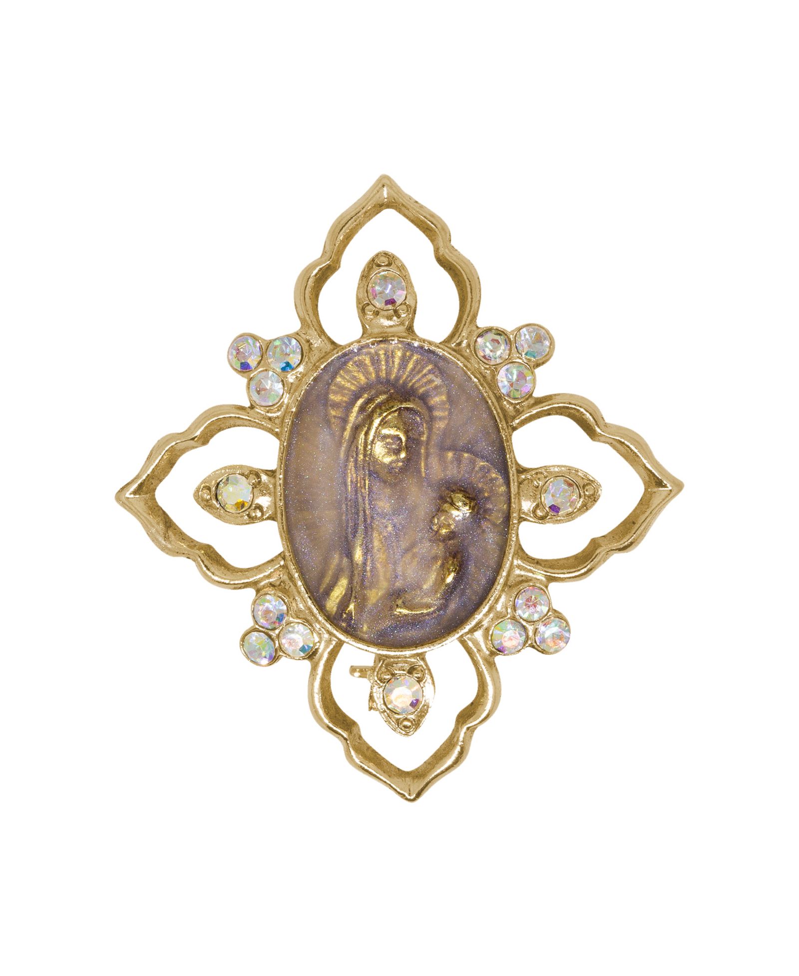 Золотая подвеска Symbols of Faith Mary and Child, 14k Gold Dipped