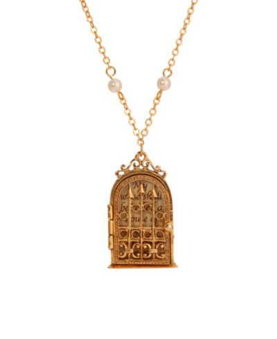 Ожерелье Symbols of Faith Gold Tone My Prayer House Locket с faux pearl цепью