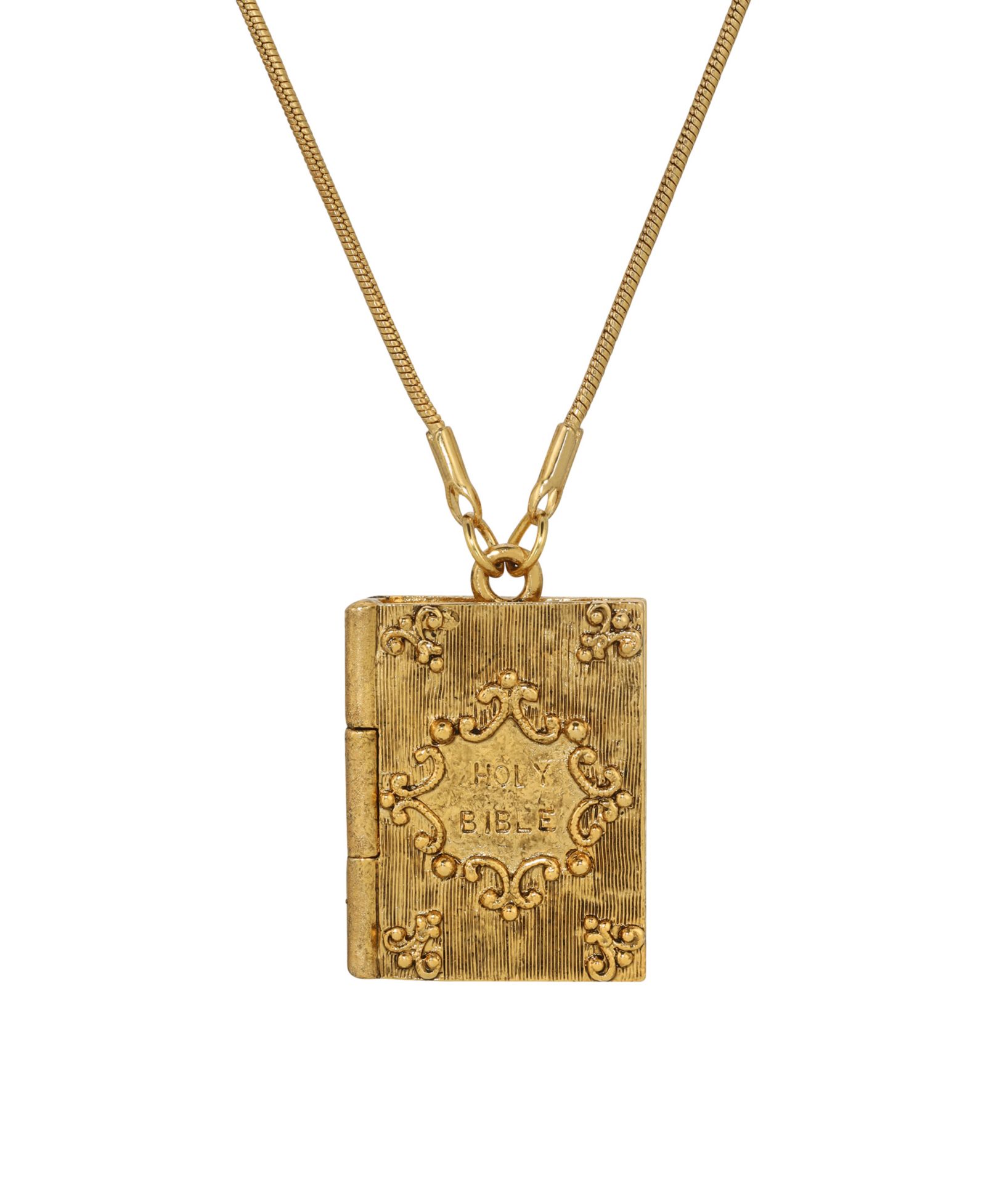 Ожерелье Symbols of Faith Gold Tone Psalm 23:4 Bible Locket