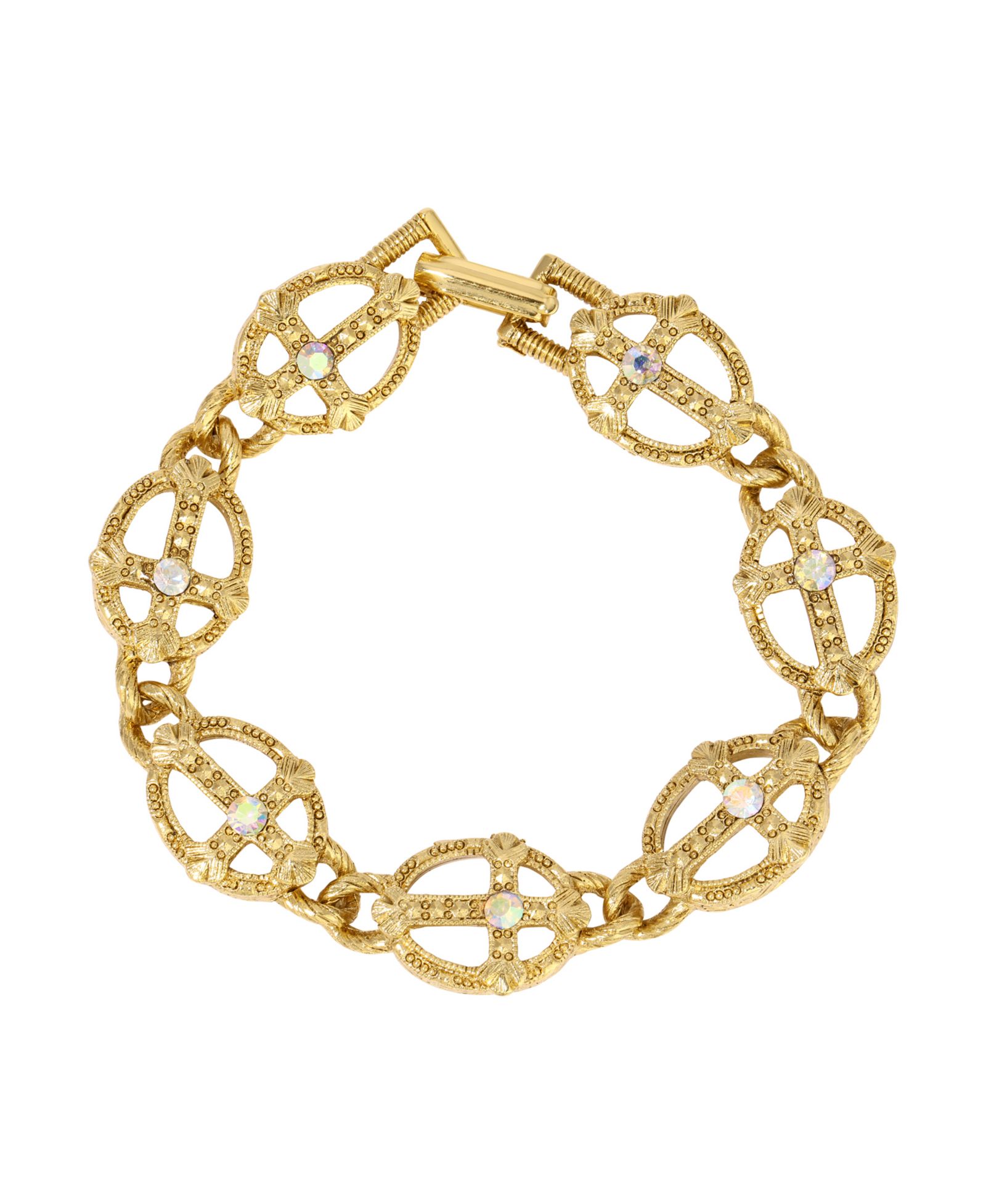 Браслет Symbols of Faith Gold Tone Cross