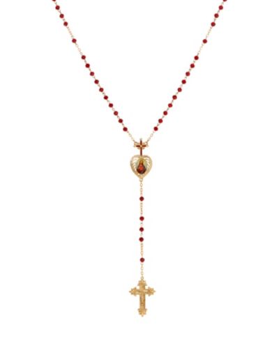 Розарий Symbols of Faith Gold-Tone Siam Bead Jesus Decal