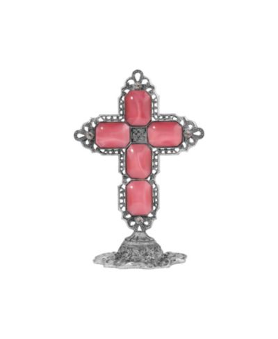 Памятная подвеска Symbols of Faith Pewter Pink Moon Octagon Cross Plaque