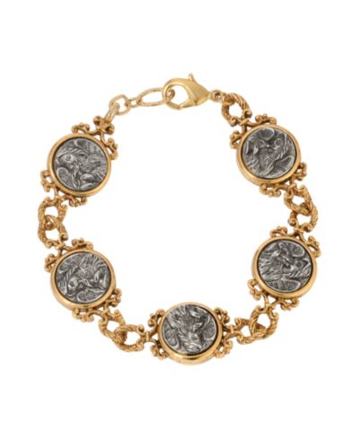 Браслет Symbols of Faith Gold Pewter Tone Angel Clasp