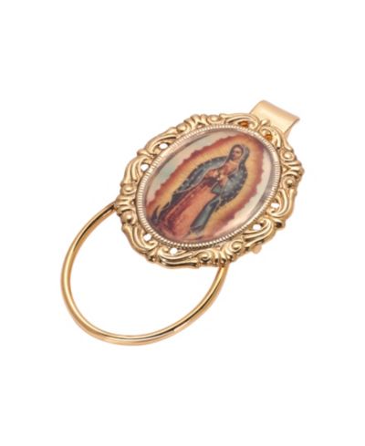 Symbols of Faith золотой овальный значок Our Lady Of Guadalupe