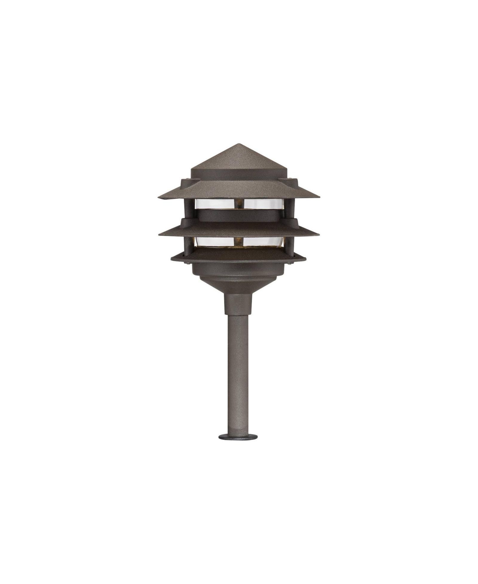 Садовый светильник John Timberland Three-Tier Pagoda 11" High Modern LED Bulb