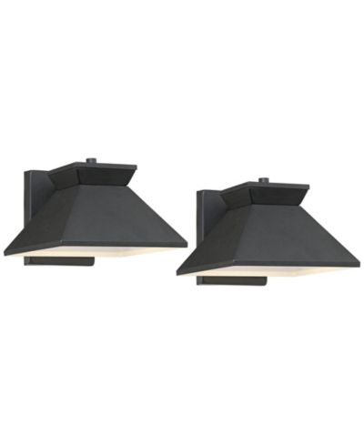 Набор уличных настенных светильников John Timberland Whatley Rustic Industrial Metal LED 6 1/4" для дома и террасы