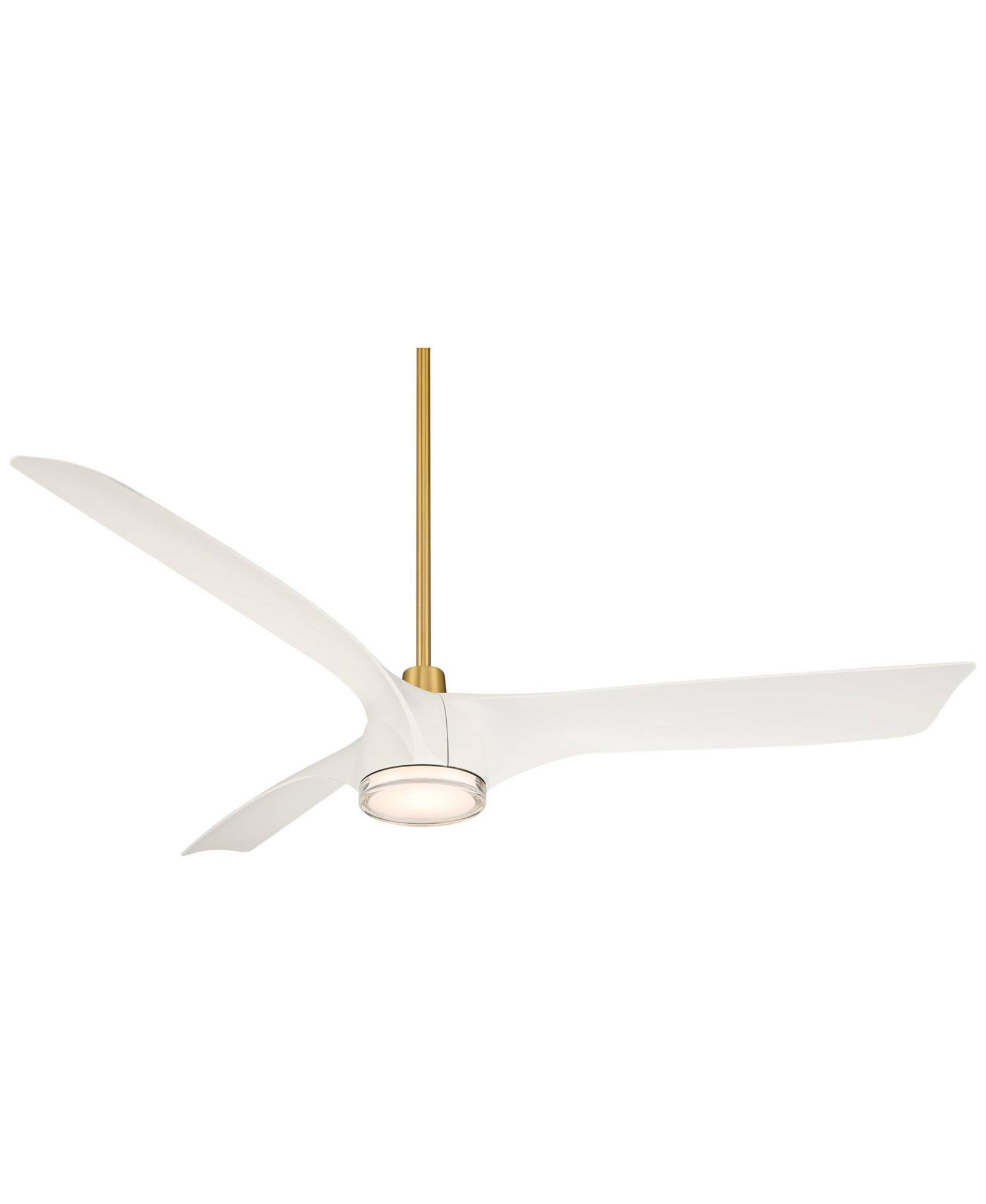Casa Vieja 60" Artistry Soft Brass LED Damp Ceiling Fan