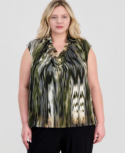 Блузка Anne Klein Plus Size Extended-Shoulder Cowlneck