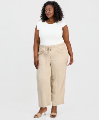 Anne Klein брюки Plus Size High Rise с завязками на талии