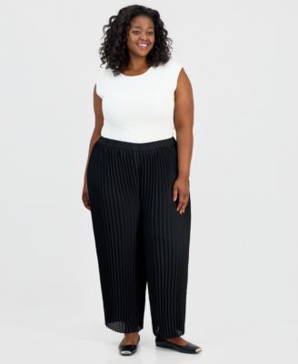 Брюки Anne Klein Plus Size Pleated Pull-On