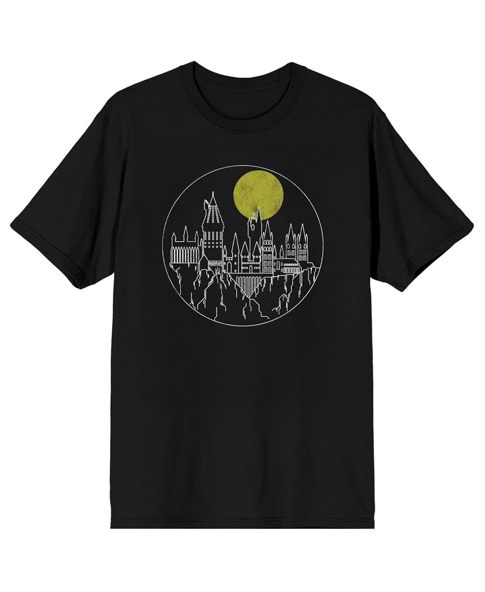 Harry Potter Men's Hogwarts First Year Lined Art Crew Neck Short Sleeve T-shirt