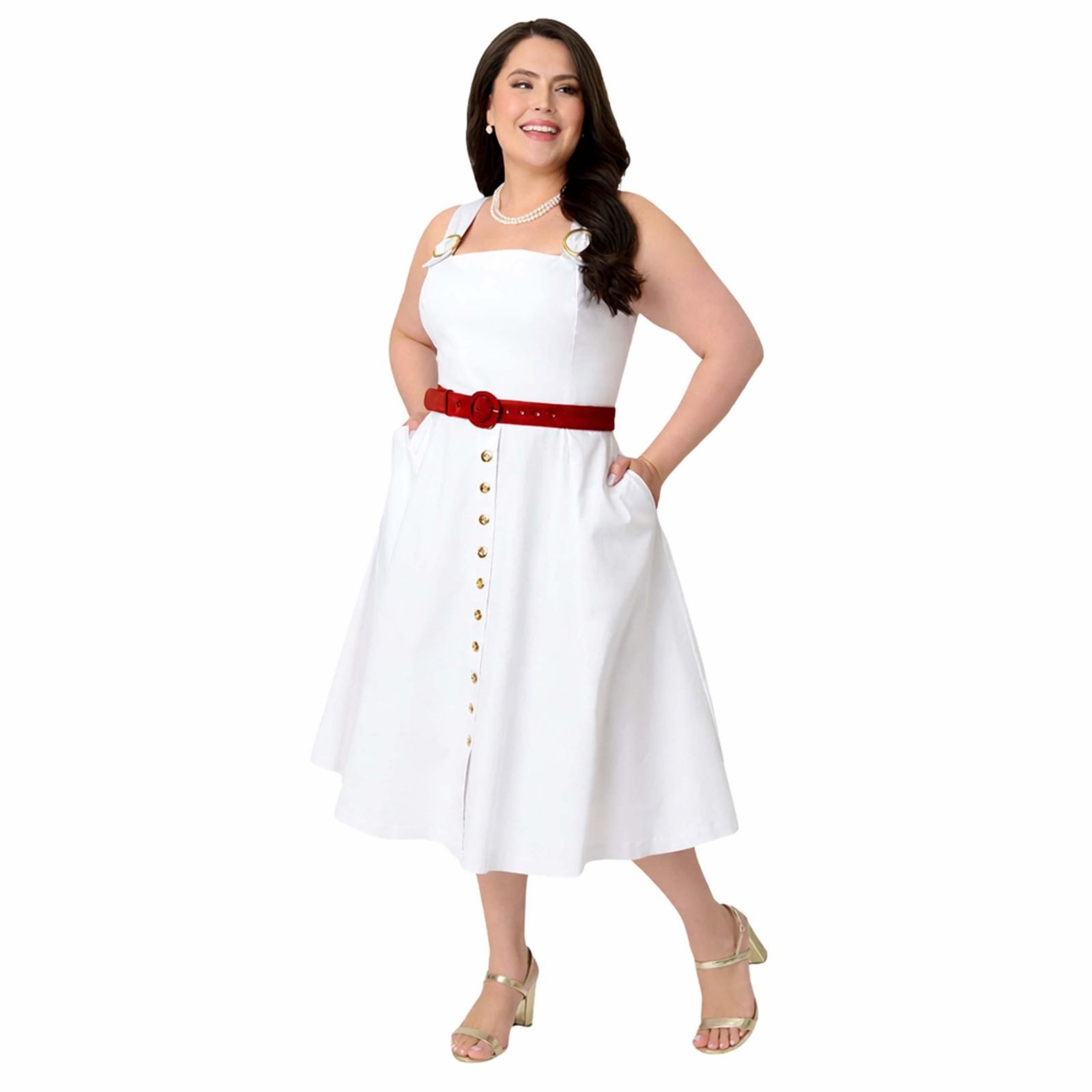 Женское миди-платье Unique Vintage Plus Size Picnic Perfect