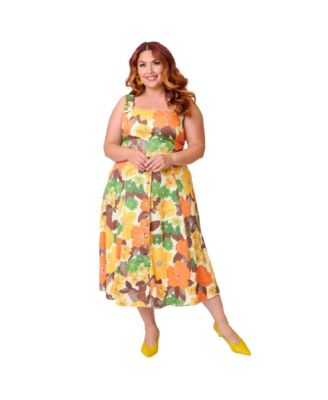 Женское миди-платье Unique Vintage Plus Size Picnic Perfect