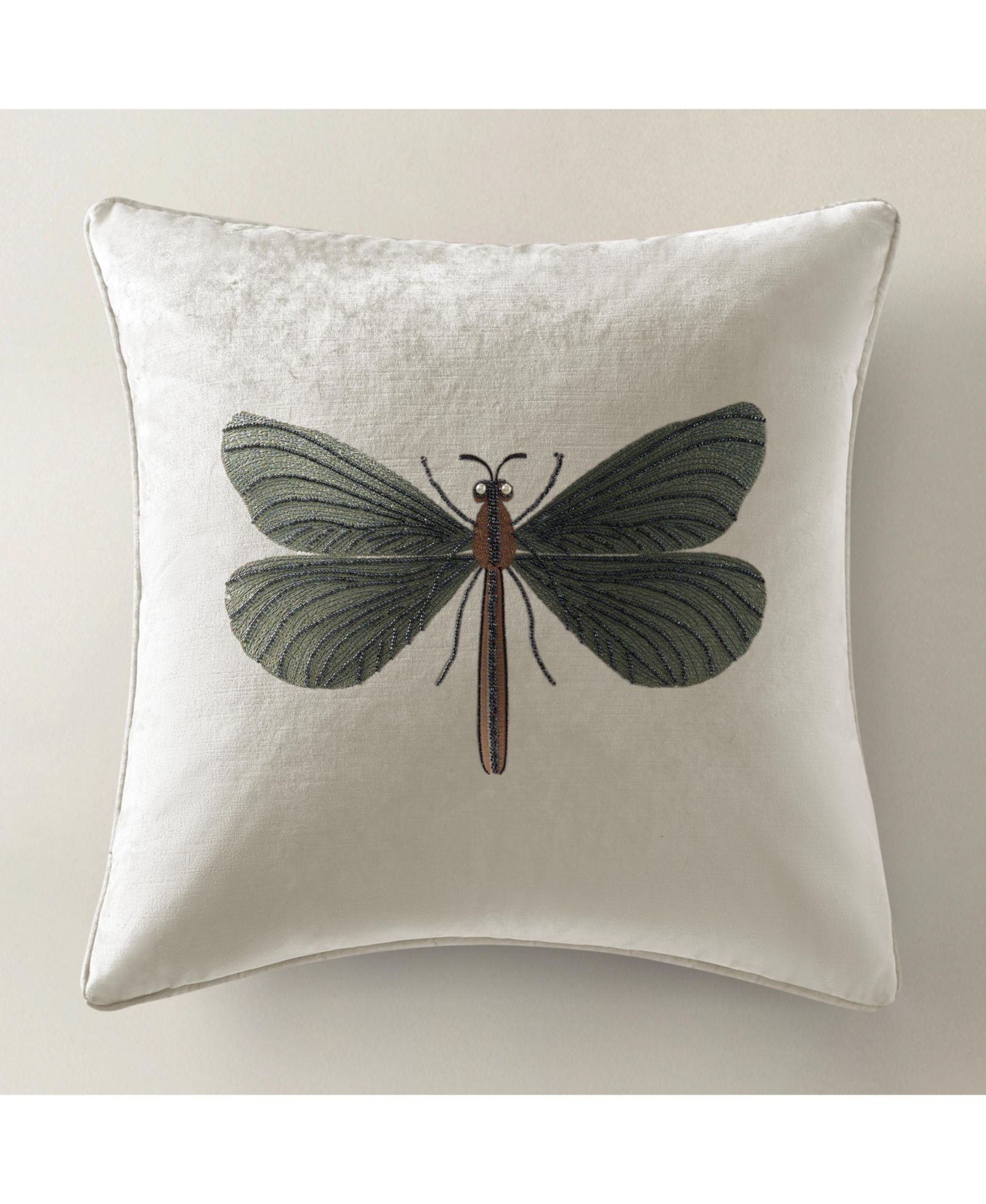 Z Gallerie Beaded Dragonfly Pillow