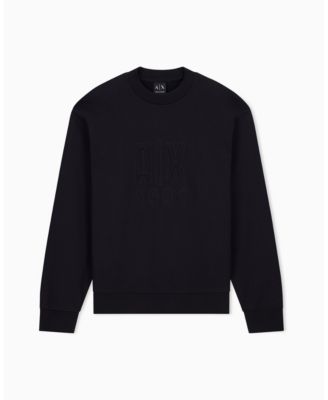 A|X Armani Exchange Men's Tonal French Terry A X 1991 Crewneck Sweatshirt