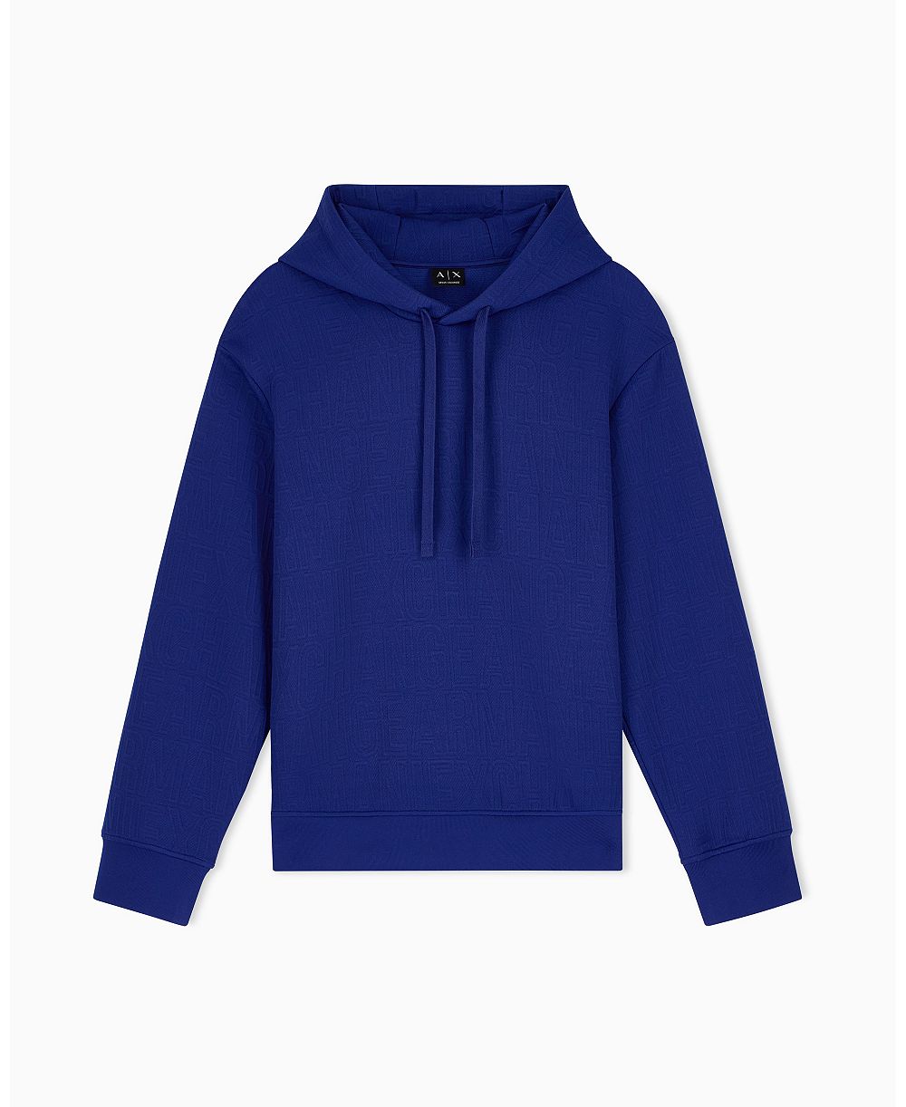 A|X Armani Exchange Мужской худи Jacquard All Over Logo