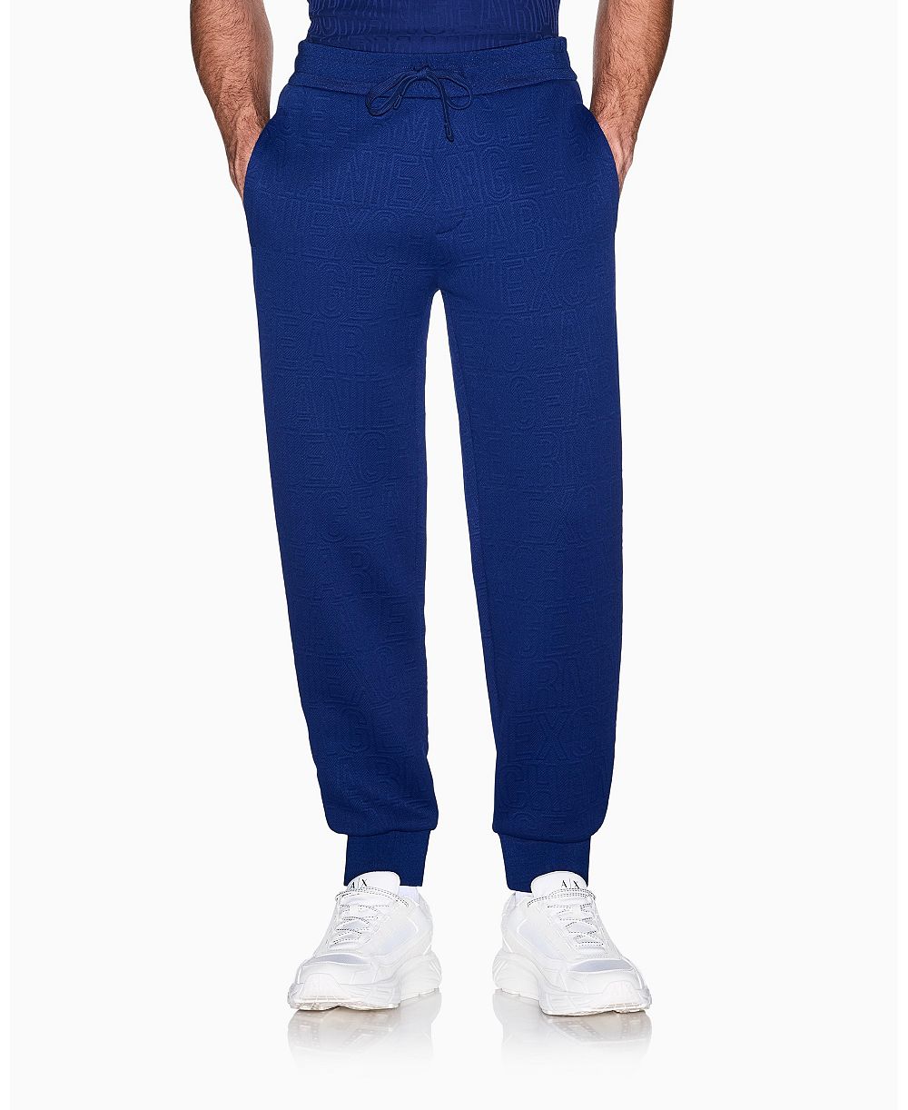 A|X Armani Exchange Men's Jacquard All Over Logo Jogger