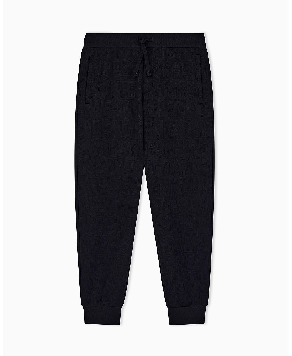Мужские джоггеры A|X Armani Exchange Jacquard с логотипом по всей поверхности