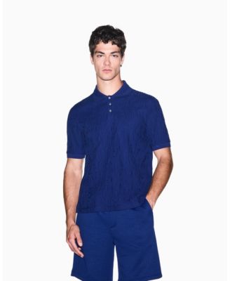 A|X Armani Exchange Мужская рубашка поло из жаккардового хлопка с логотипом