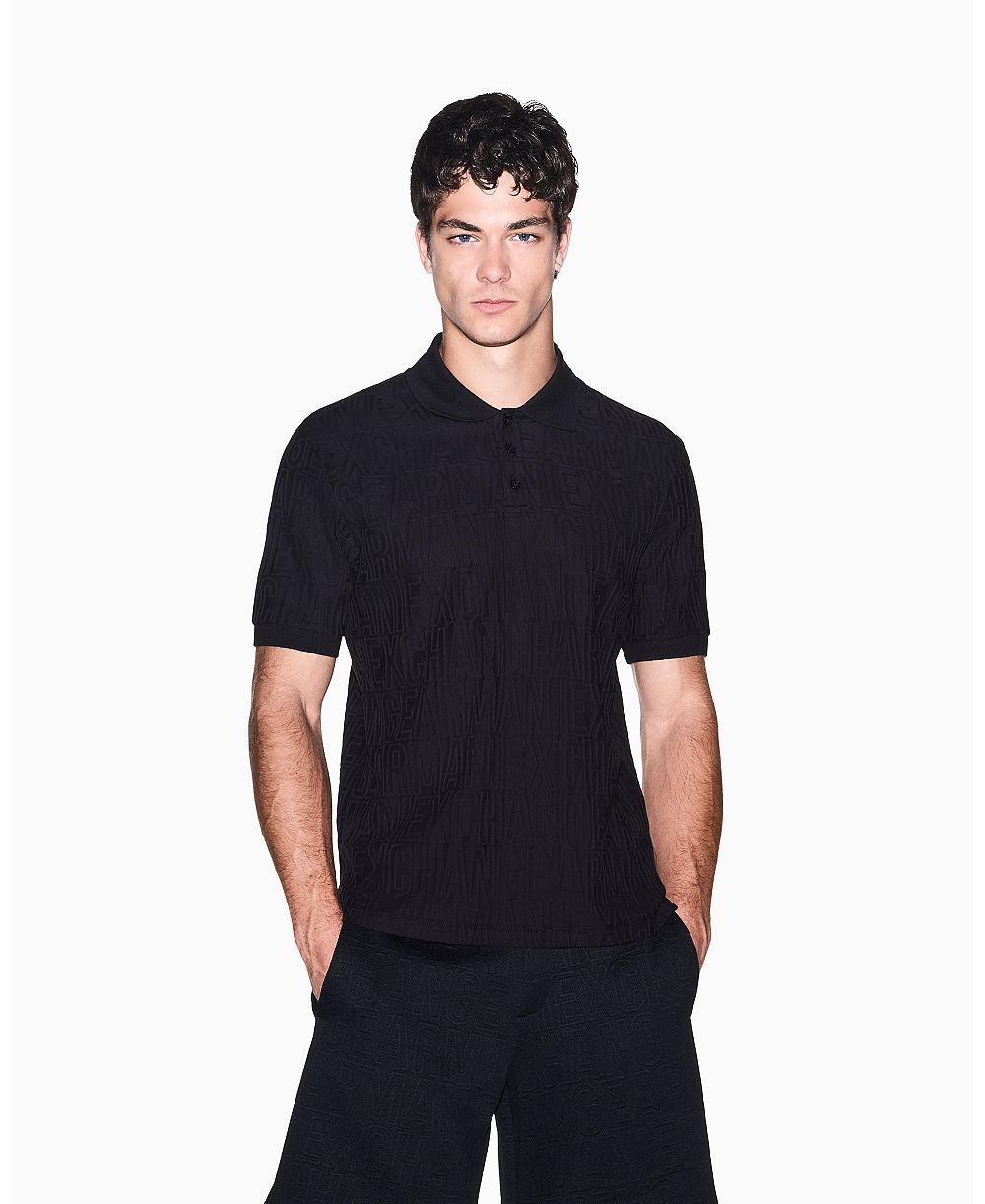 A|X Armani Exchange мужская рубашка поло из мерсеризованного хлопка с логотипом