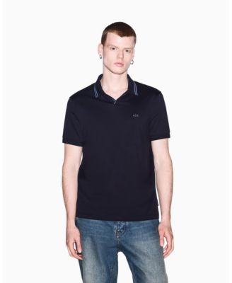 Мужская рубашка-поло A|X Armani Exchange Mercerized Tipping Johnny Collar