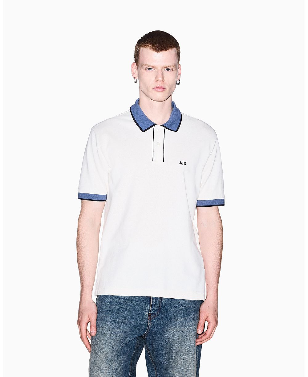 Мужская рубашка поло A|X Armani Exchange Pique Color Block Tipping