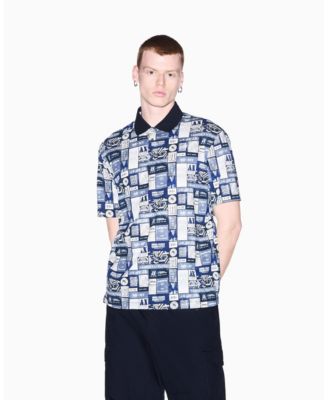 A|X Armani Exchange Мужская рубашка-поло с логотипом Collage