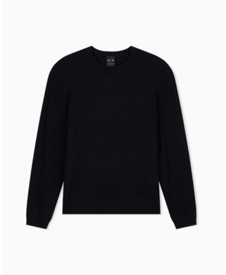A|X Armani Exchange Men's Viscose Jacquard Print Crewneck Sweater