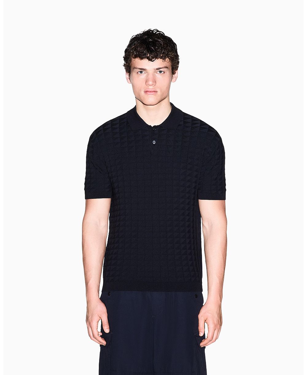 Поло рубашка A|X Armani Exchange Men's Viscose Grid