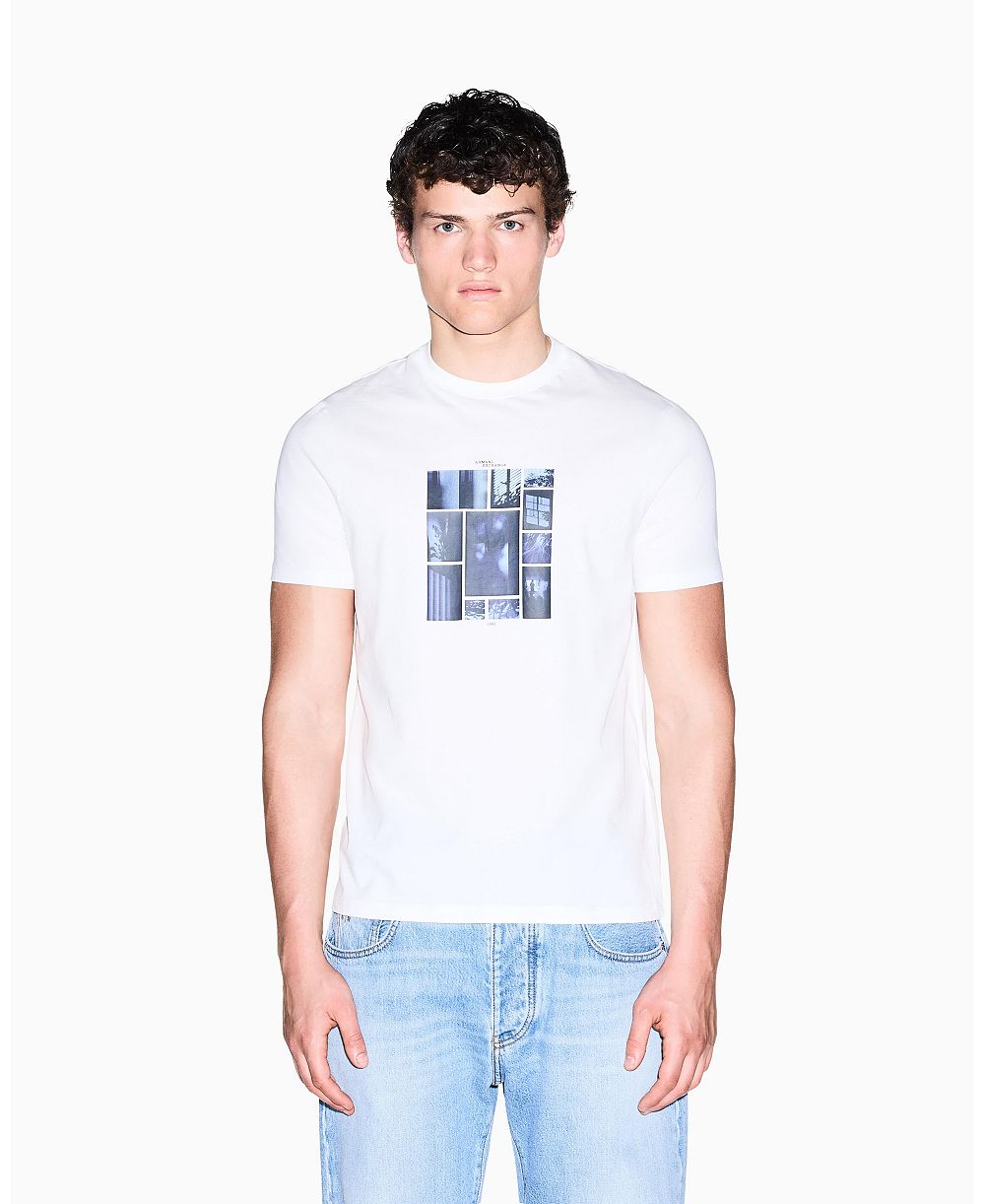 A|X Armani Exchange Men's Slim Fit Collage Box T-Shirt