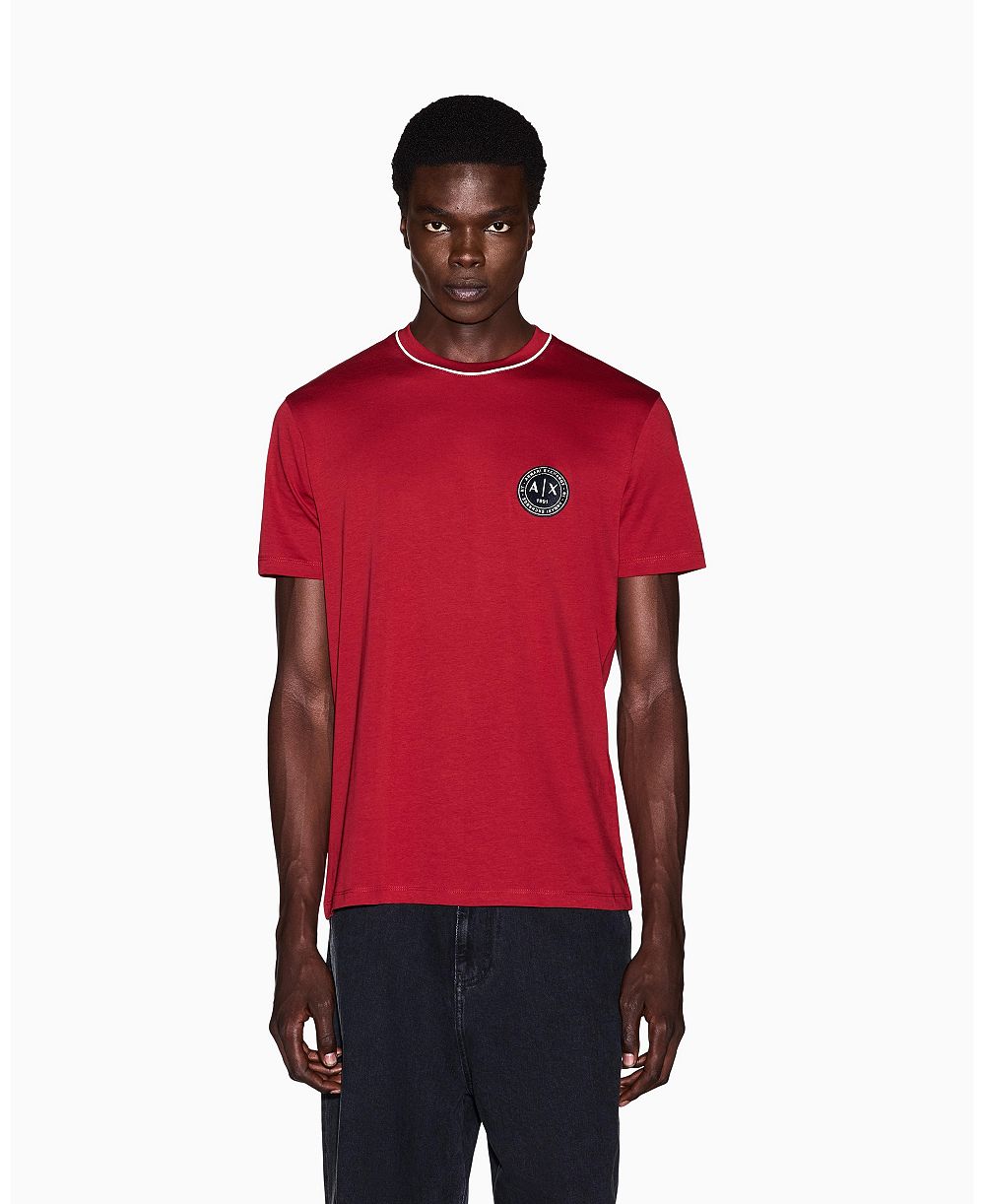 A|X Armani Exchange Мужская футболка с коротким рукавом и логотипом-значком Regular Fit