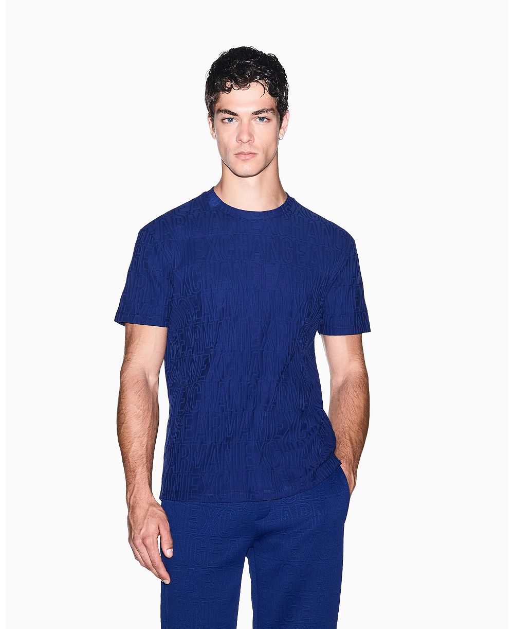 Мужская футболка A|X Armani Exchange All Over Logo из мерсеризованного хлопка