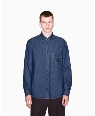 A|X Armani Exchange Men's Long Sleeve Cotton Denim Woven Shirt