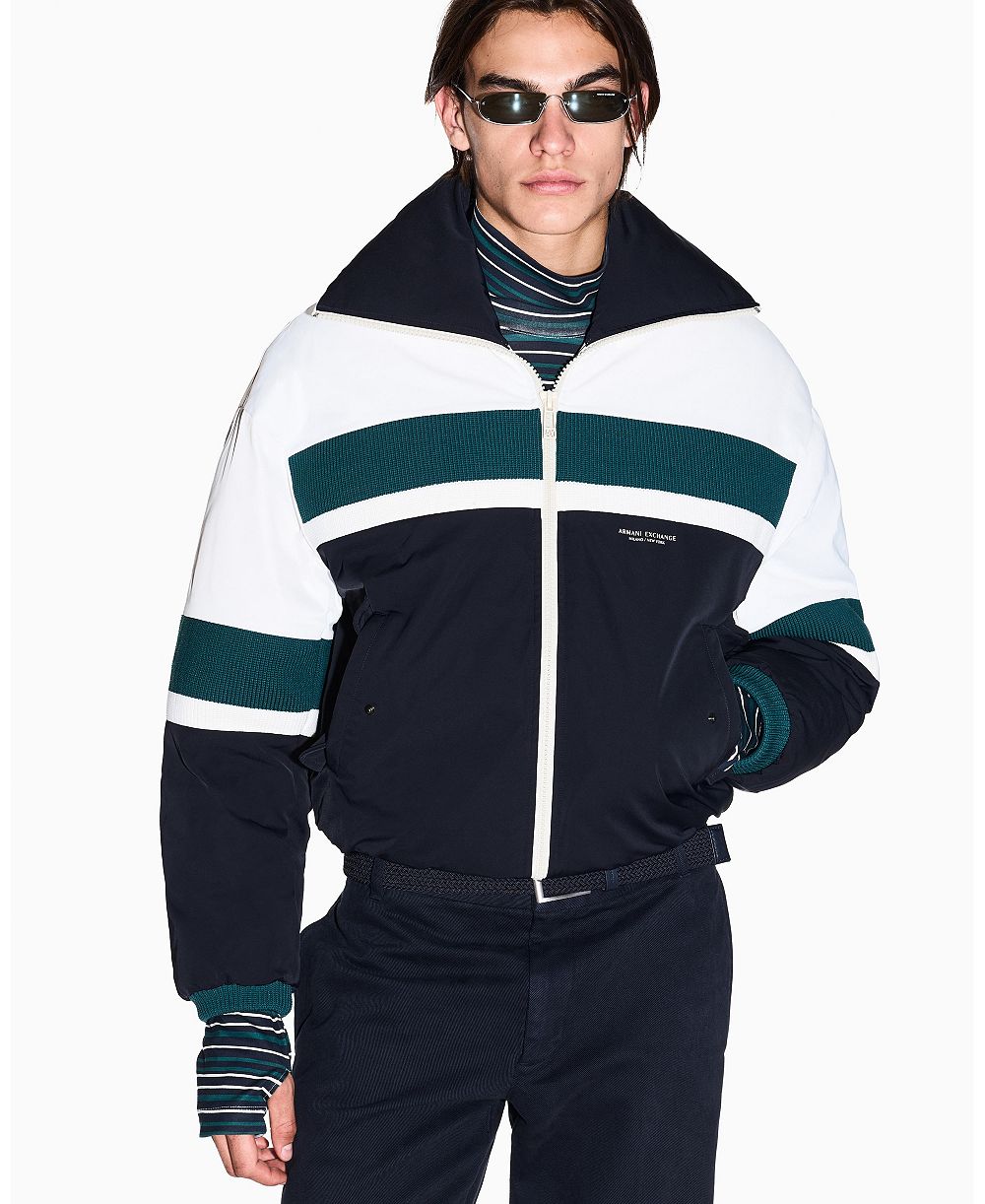 A|X Armani Exchange Men's Colorblock Bomber Jacket