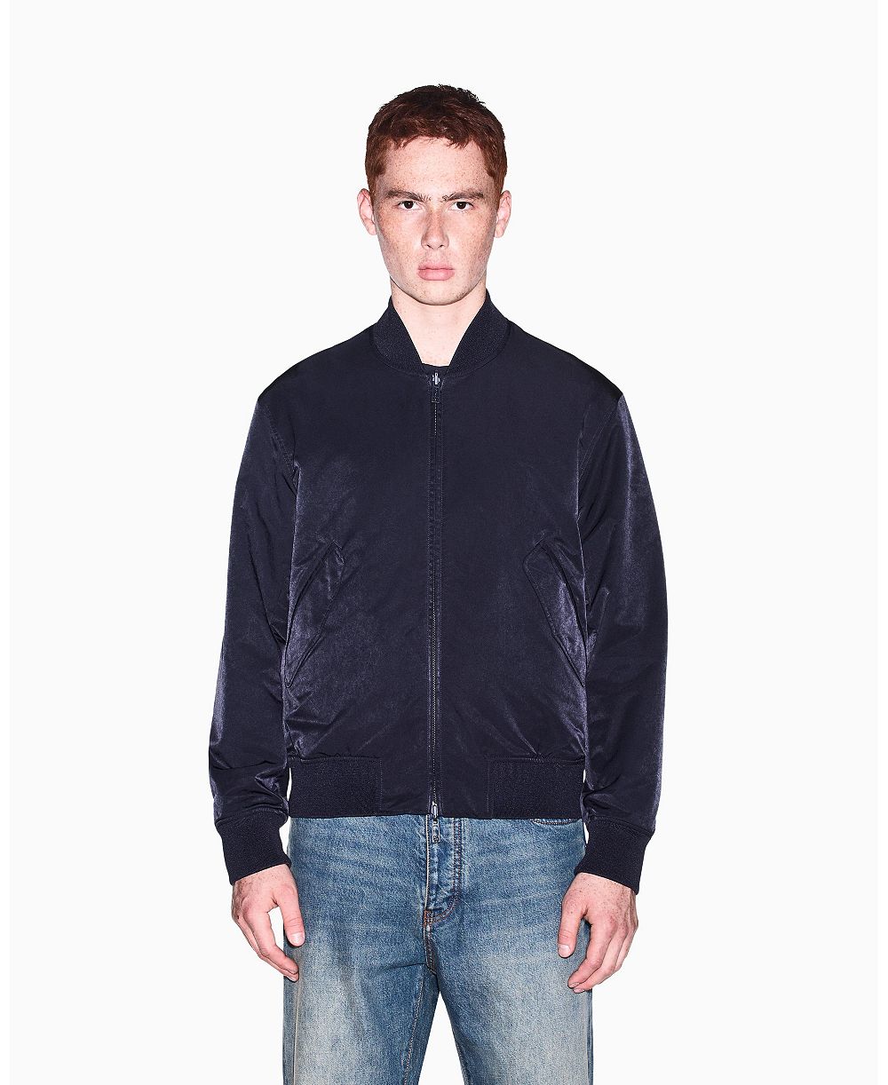 A|X Armani Exchange Men's Crossover Reversible Bomber with Graphic Jacket