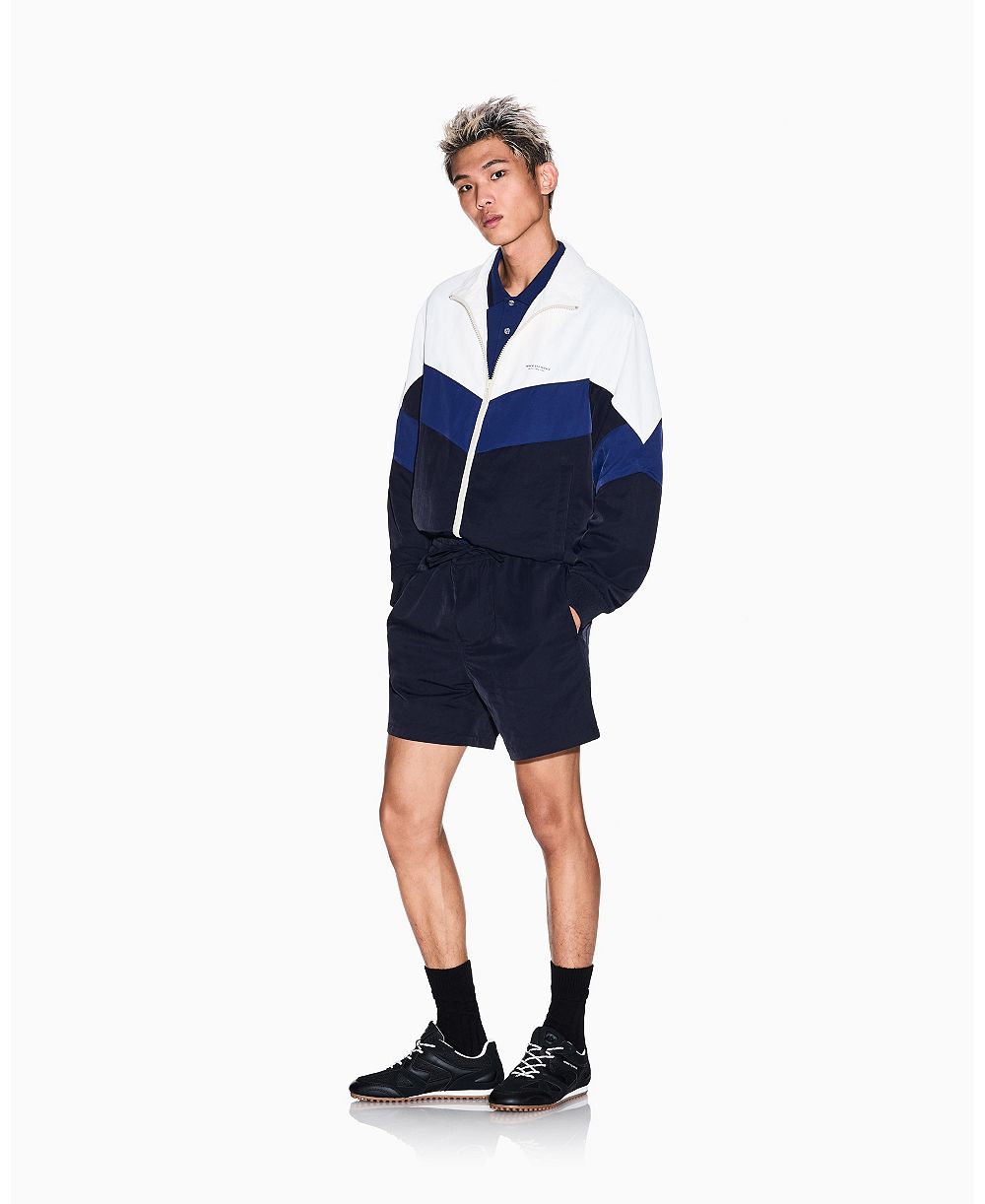 A|X Armani Exchange Men's Nylon Chevron Color Block Jacket