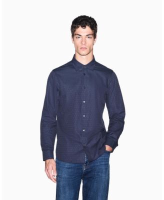 Мужская хлопковая жаккардовая рубашка A|X Armani Exchange