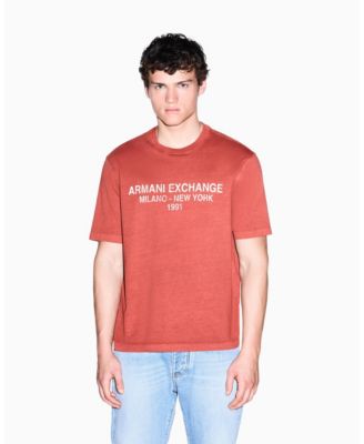 A|X Armani Exchange Мужская футболка Garment Dyed Vintage Wording