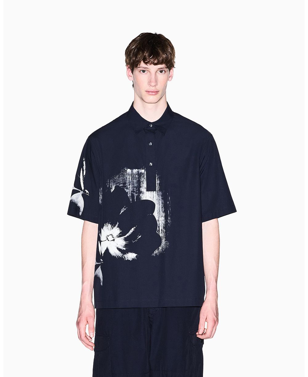 A|X Armani Exchange Men's Exposed Flower Shirt