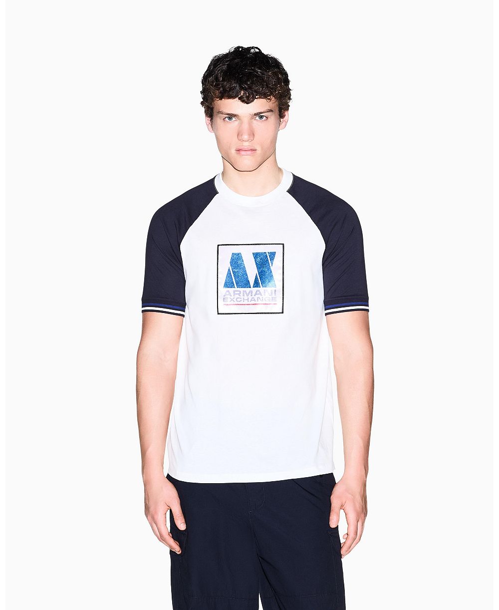 A|X Armani Exchange Men's Color Block Box Logo T-Shirt