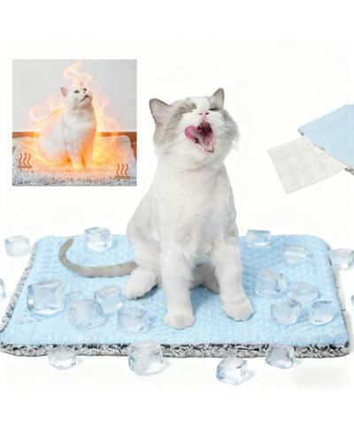 ARONKL 2 in 1 Self Warming Cooling Pet Mat Machine Washable Portable for Cats Dogs All Seasons