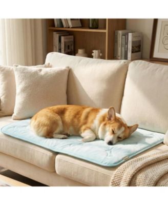 ARONKL Pet Cooling Mat for Dogs and Cats Soft Breathable Washable Non-slip Crate Pad Summer Chill Bed