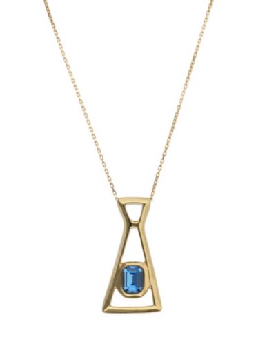 Ожерелье UNOde50 Blue Faceted Crystal
