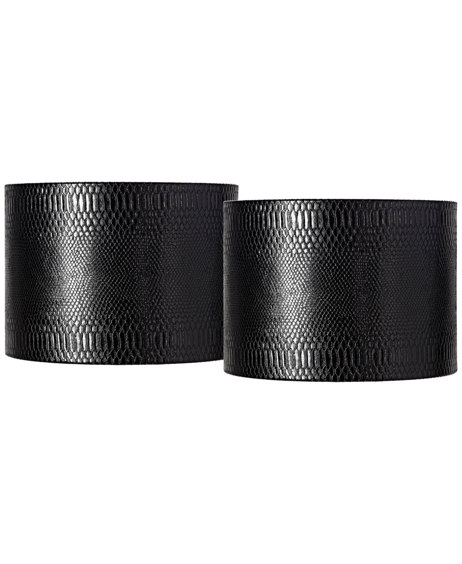 Springcrest Set of 2 Drum Print Lamp Shades Medium 15" Top x 15" Bottom x 11" Slant Spider Replacement Harp Finial Fitting
