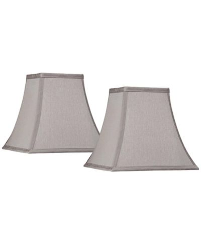 Springcrest Collection Набор из 2 квадратных абажуров, pewter, малый, 5.25" верх x 10" низ x 9.5" высота