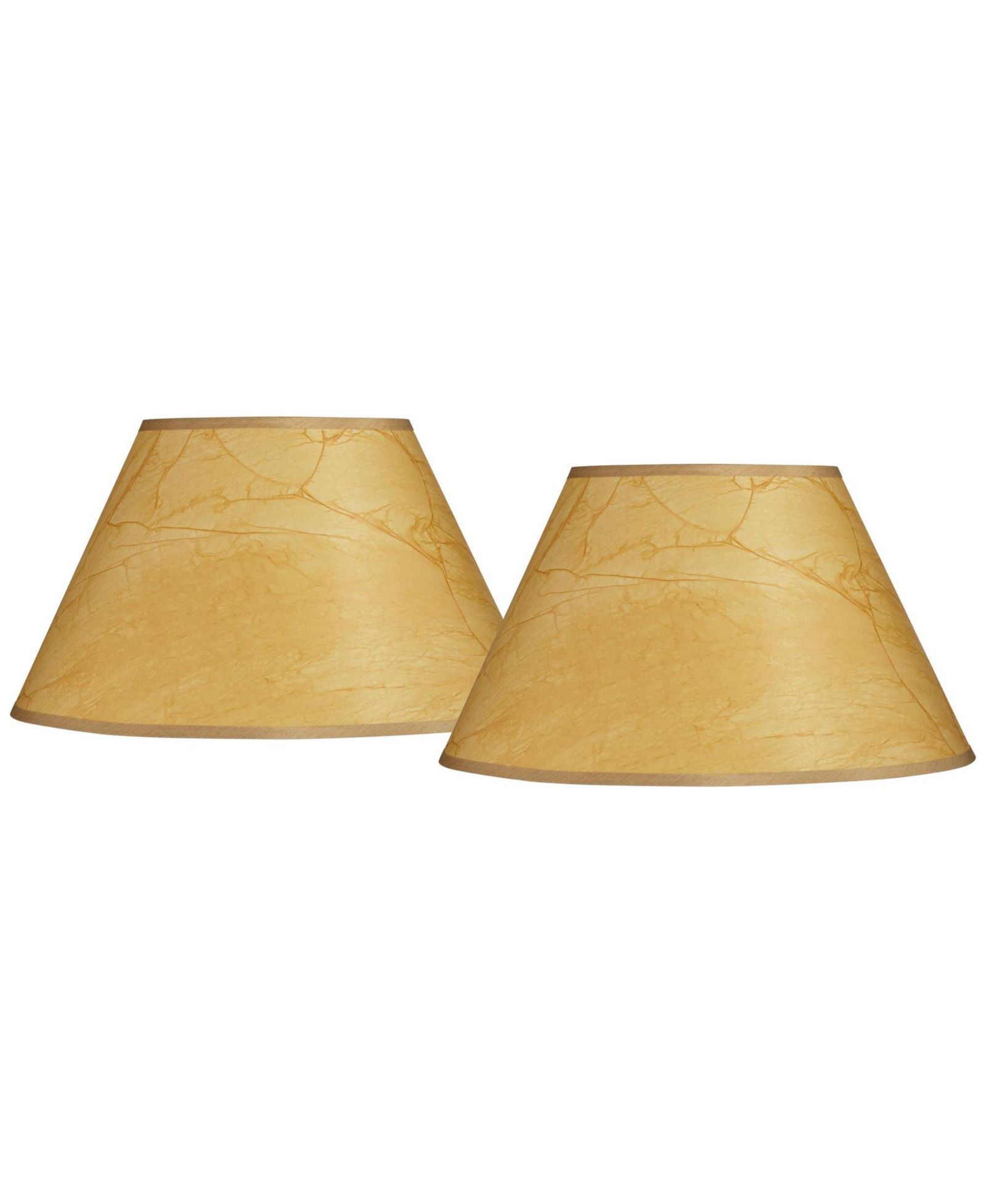 Набор из 2 абажуров Empire Springcrest, мятая бумага, размер 10" сверху x 20" снизу x 11" высота