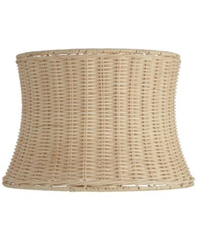 Абажур Springcrest 10" x 11 1/2" x 8", замена для лампы, корсетный барабан, ротанг, неокрашенный
