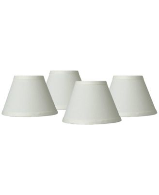 Springcrest Set of 4 Empire Lamp Shades Taya Cream Small 3.5" Top x 7" Bottom x 5" High Candelabra Clip-On Fitting